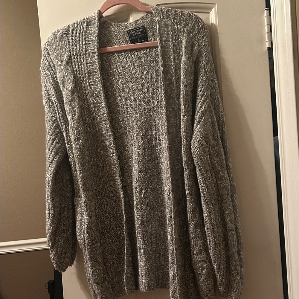 Abercrombie & Fitch Women's Knit Cardigan in Gray